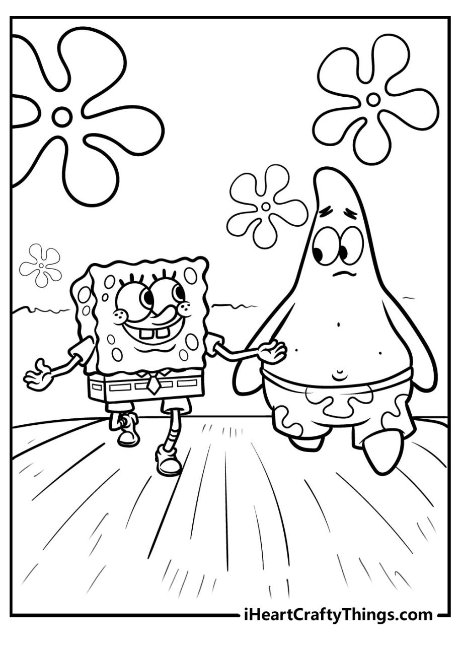 10 Classic SpongeBob Coloring Pages for Kids: Dive into Underwater Adventures