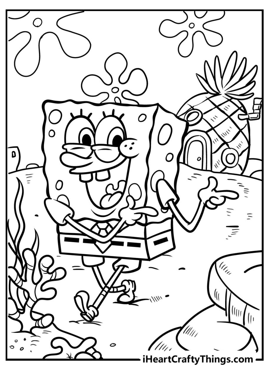 10 Classic SpongeBob Coloring Pages for Kids: Dive into Underwater Adventures