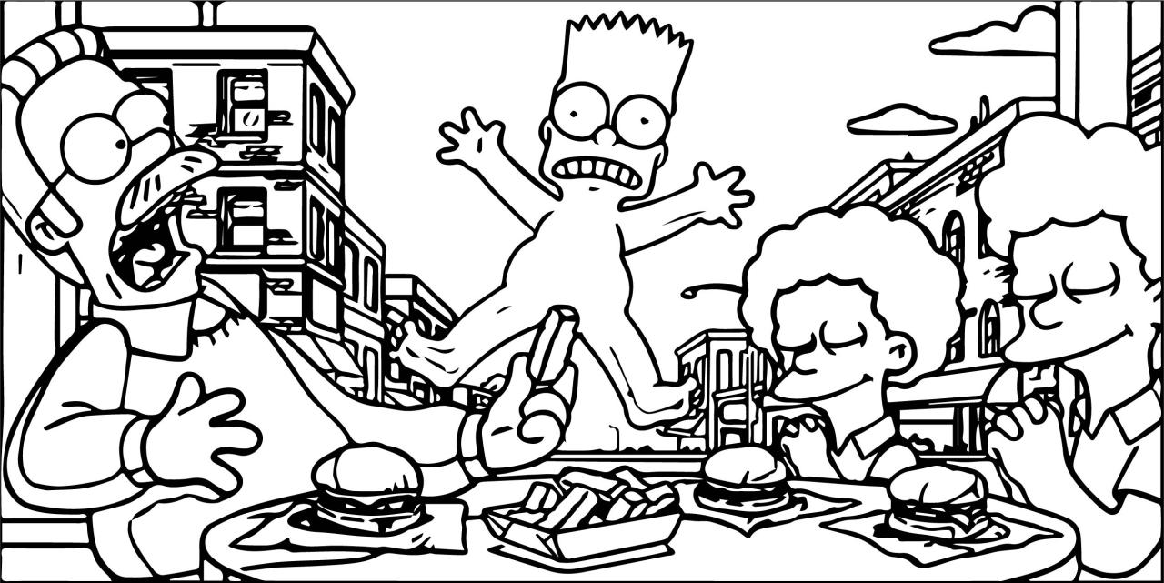 10 Hilarious Simpsons Coloring Pages for Devoted Fans