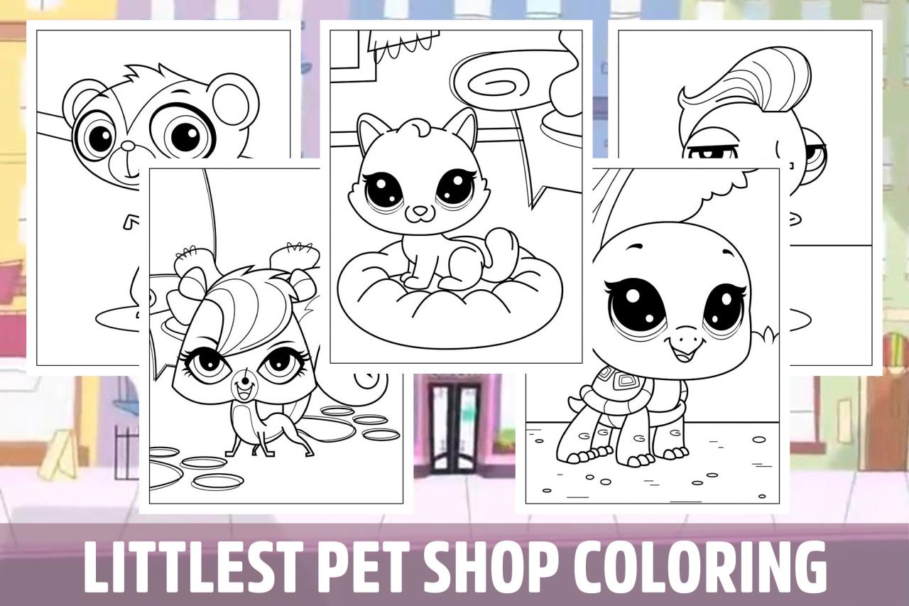 10 Littlest Pet Shop Cartoon Character Coloring Pages for Endless Creative Fun