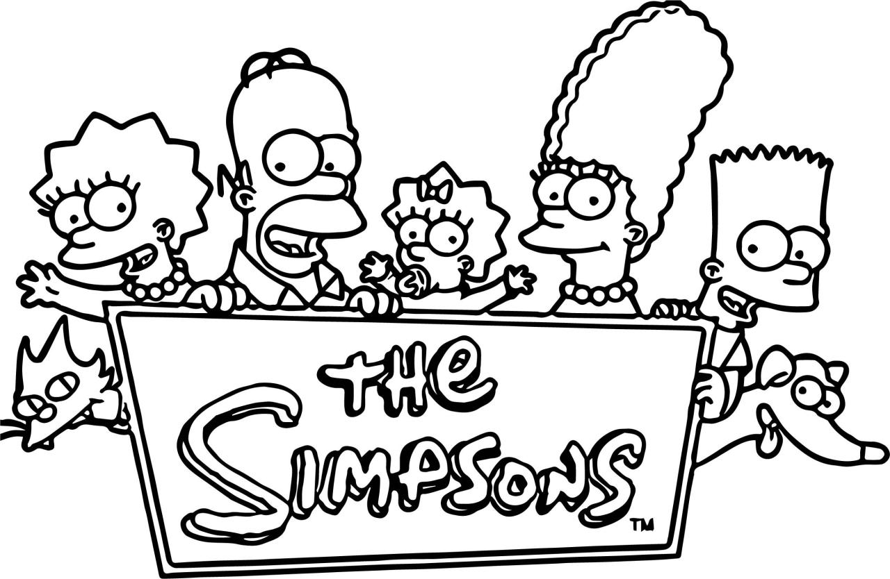 10 Hilarious Simpsons Coloring Pages for Devoted Fans