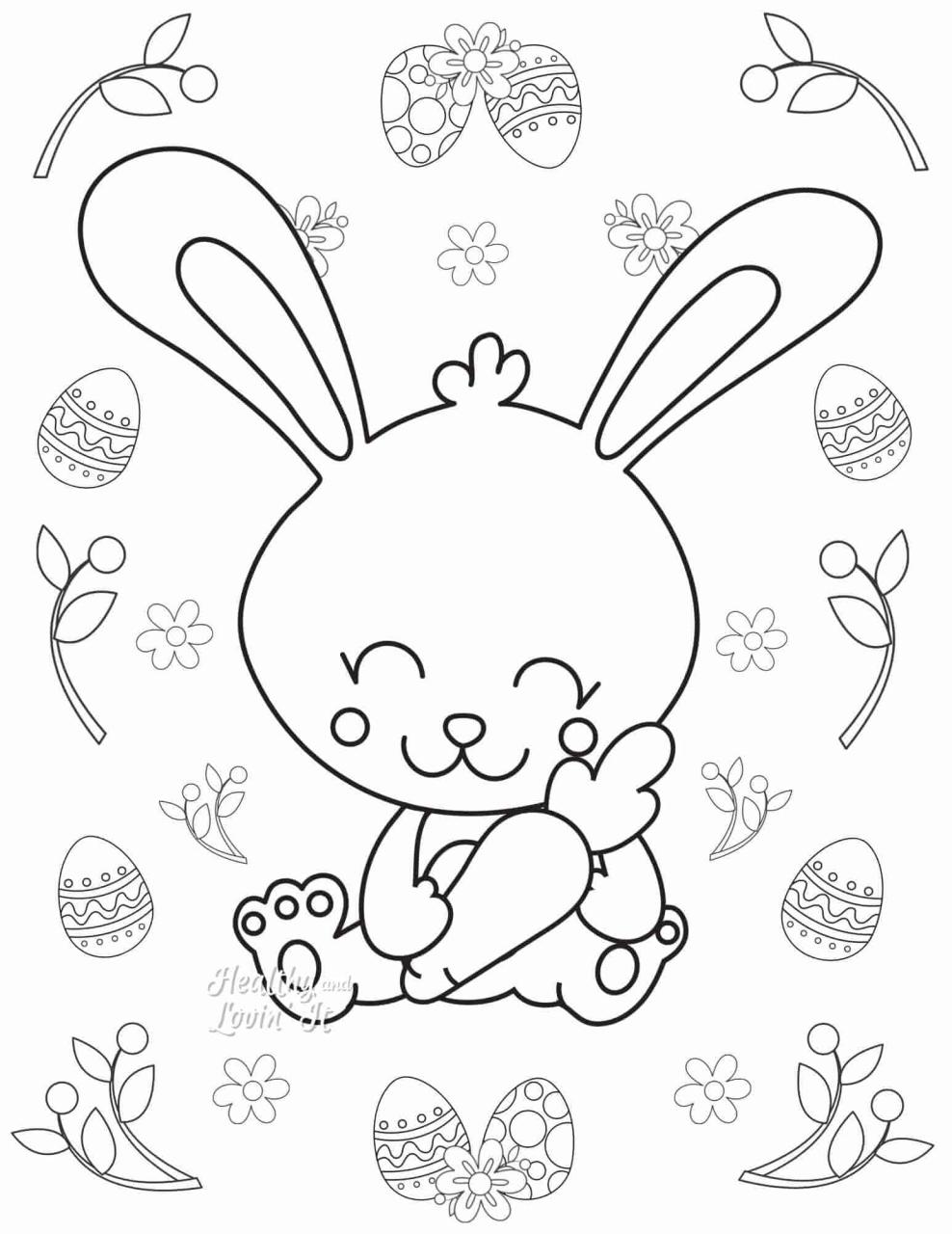 10 Cute Cartoon Easter Coloring Pages for Spring