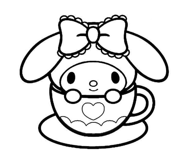 10 Sweet My Melody Cartoon Coloring Pages for a Delightful Coloring Adventure