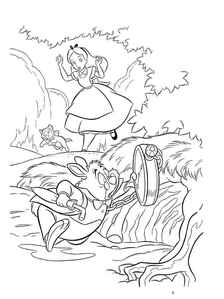 10 Alice in Wonderland Cartoon Coloring Pages for Creative Fun