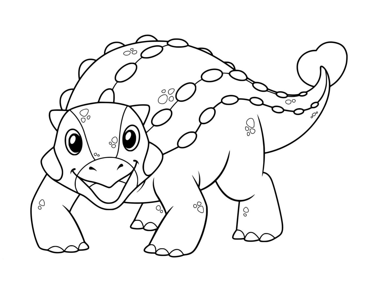 10 Fun Cartoon Dino Coloring Pages for Kids