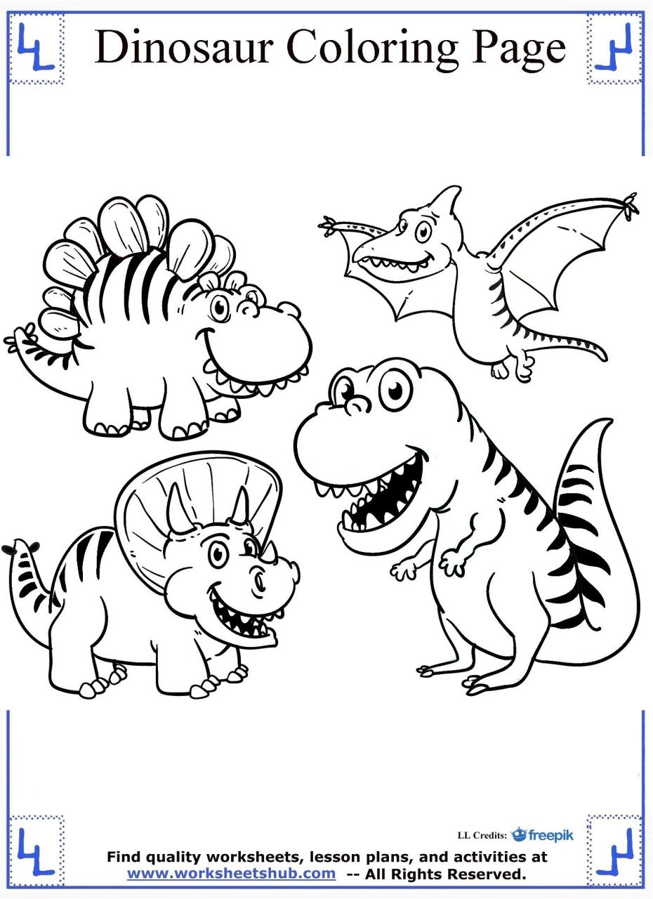 10 Fun Cartoon Dino Coloring Pages for Kids