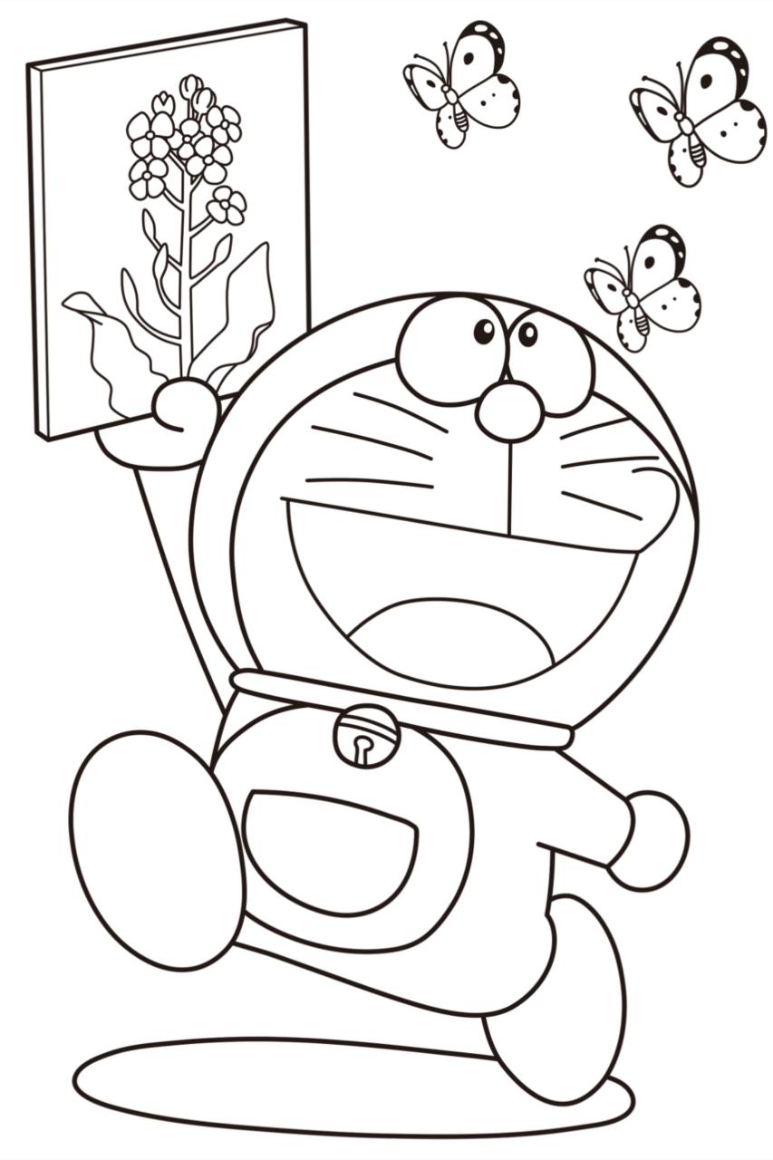 10 Fun Doremon Cartoon Coloring Pages for Kids