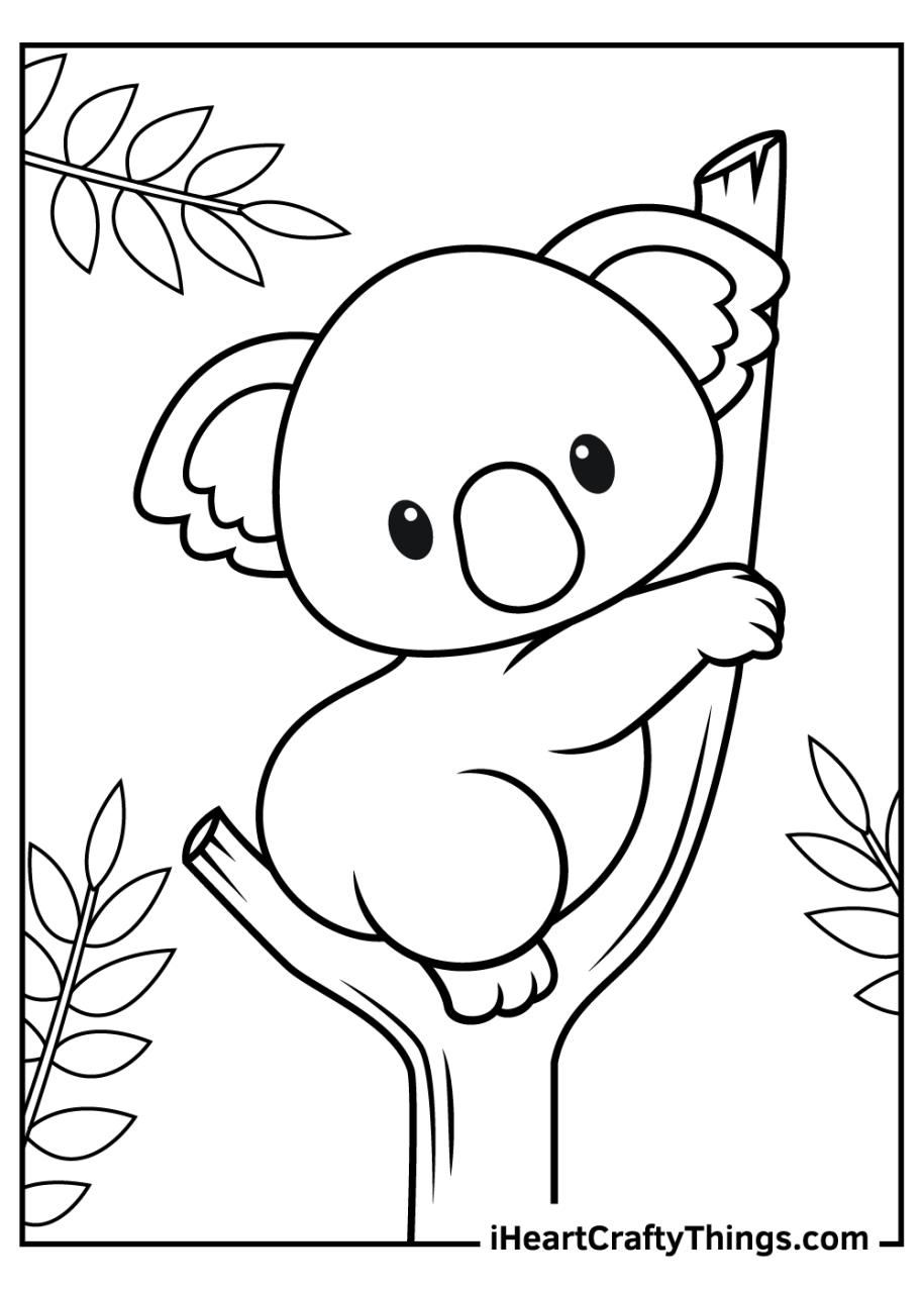 10 Adorable Cartoon Animal Coloring Pages for Kids