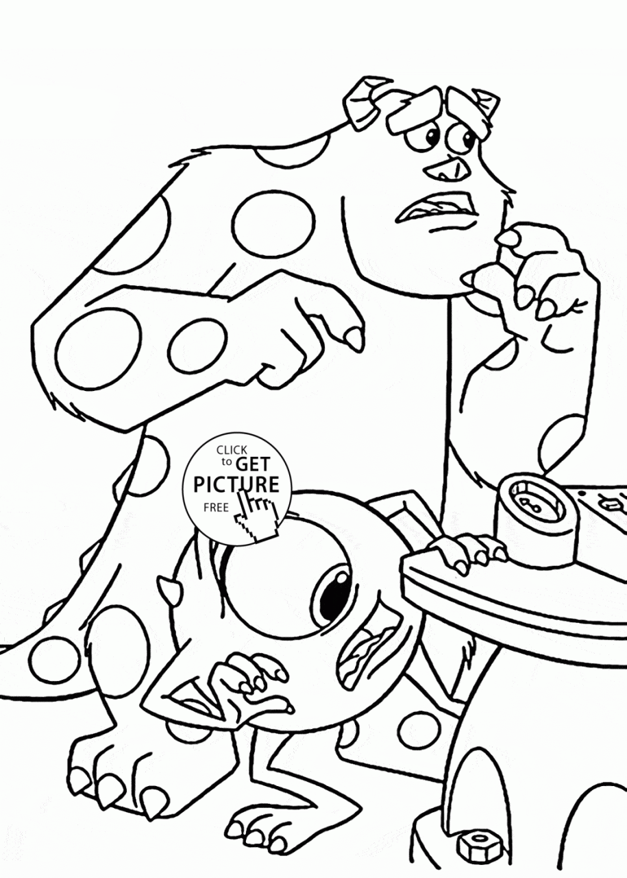 10 Monsters Inc Cartoon Coloring Pages for Movie Fans