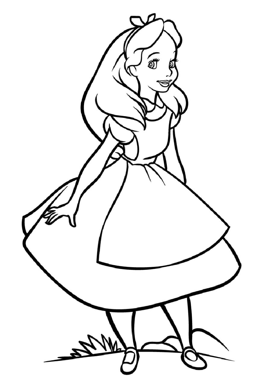 10 Alice in Wonderland Cartoon Coloring Pages for Creative Fun