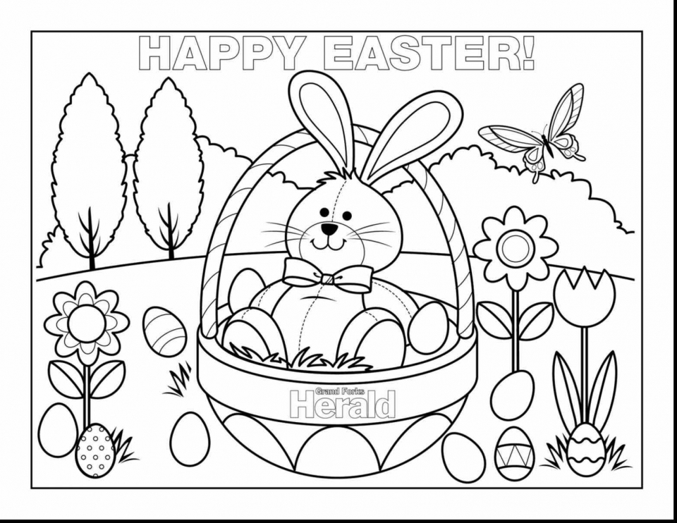 10 Cute Cartoon Easter Coloring Pages for Spring