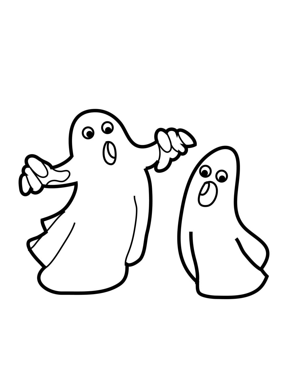 10 Spooktacular Ghost Cartoon Coloring Pages for Kids and Adults