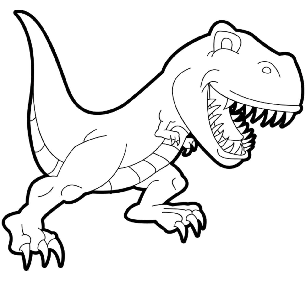 10 Fun Cartoon Dino Coloring Pages for Kids