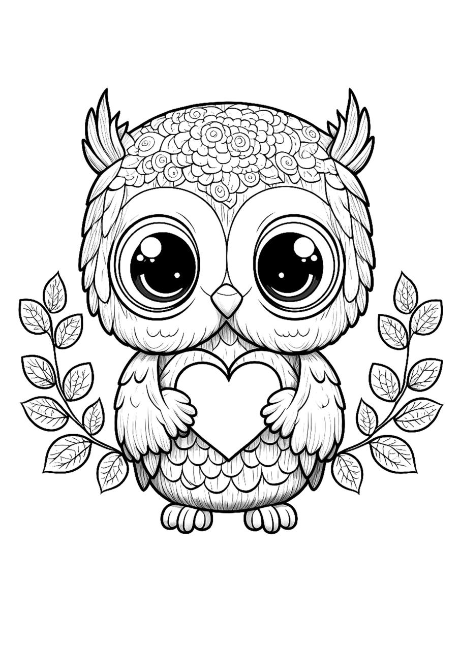 10 Cute Cartoon Owl Coloring Pages to Print: Unleash Your Inner Artist