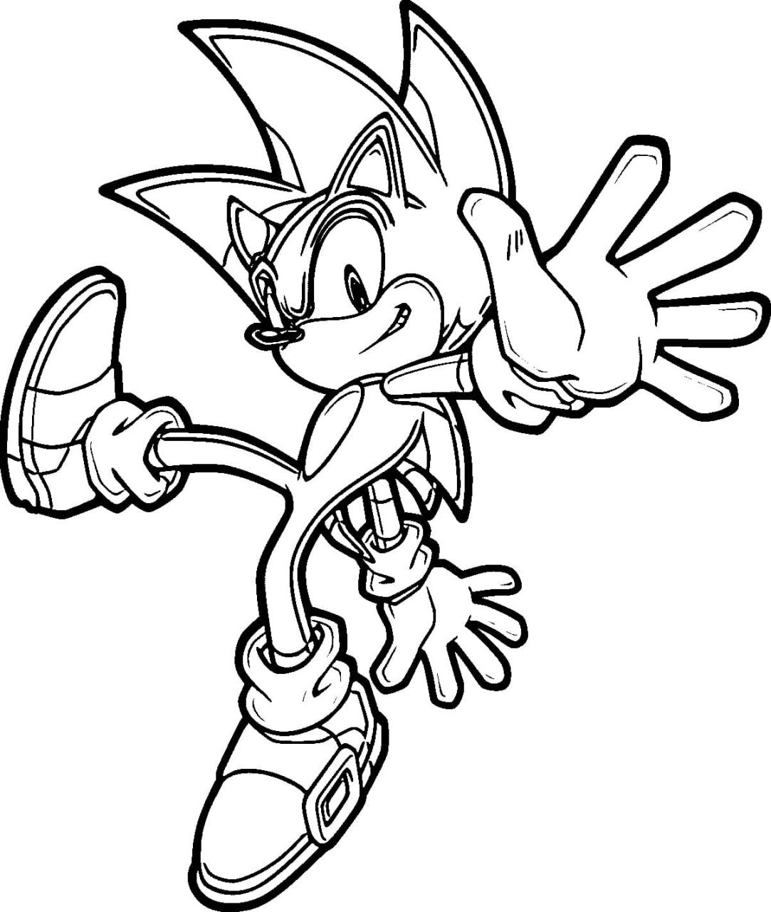 10 Action-Packed Sonic Cartoon Coloring Pages for Kids and Adults