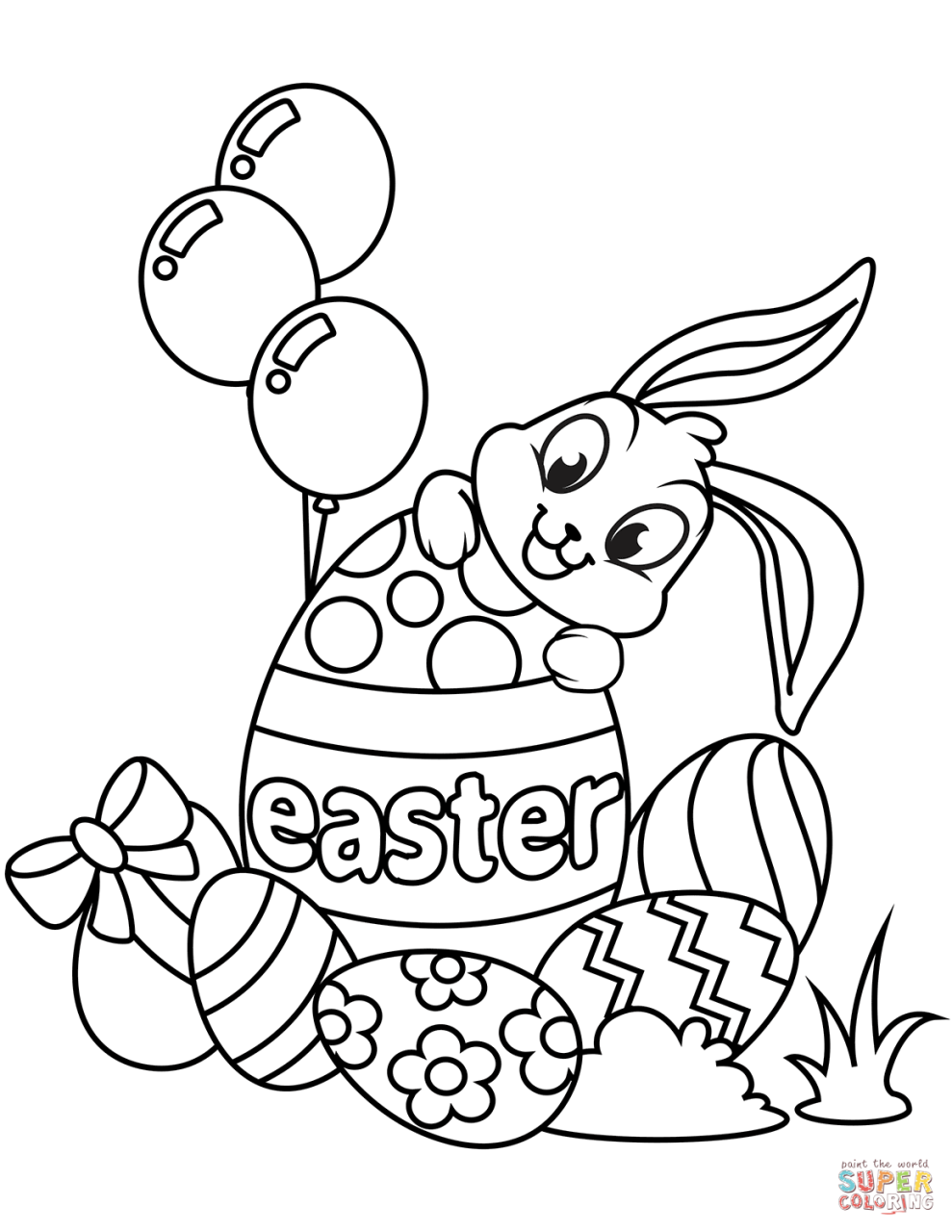 10 Cute Cartoon Easter Coloring Pages for Spring