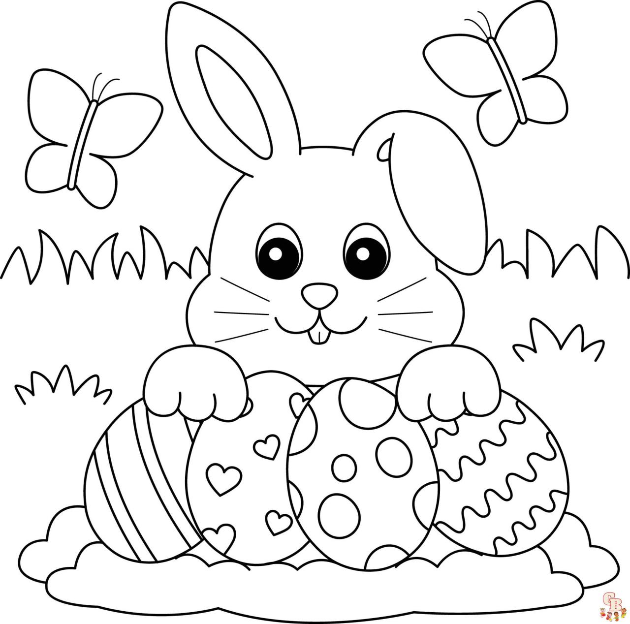 10 Cute Cartoon Easter Coloring Pages for Spring