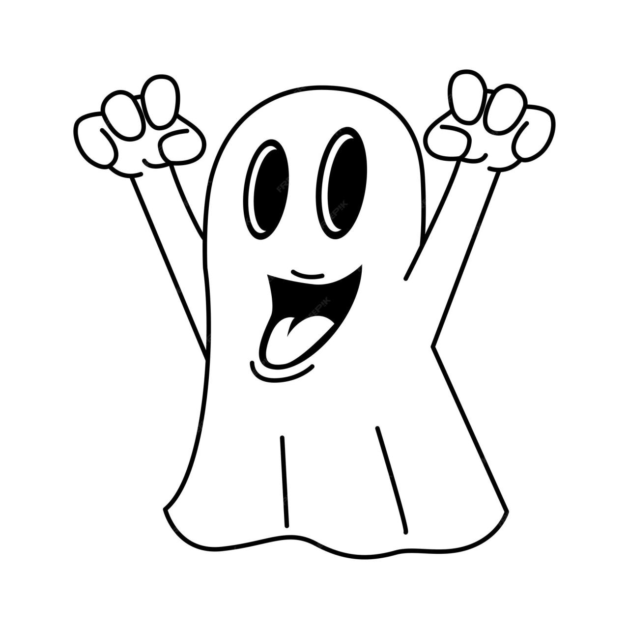 10 Spooktacular Ghost Cartoon Coloring Pages for Kids and Adults