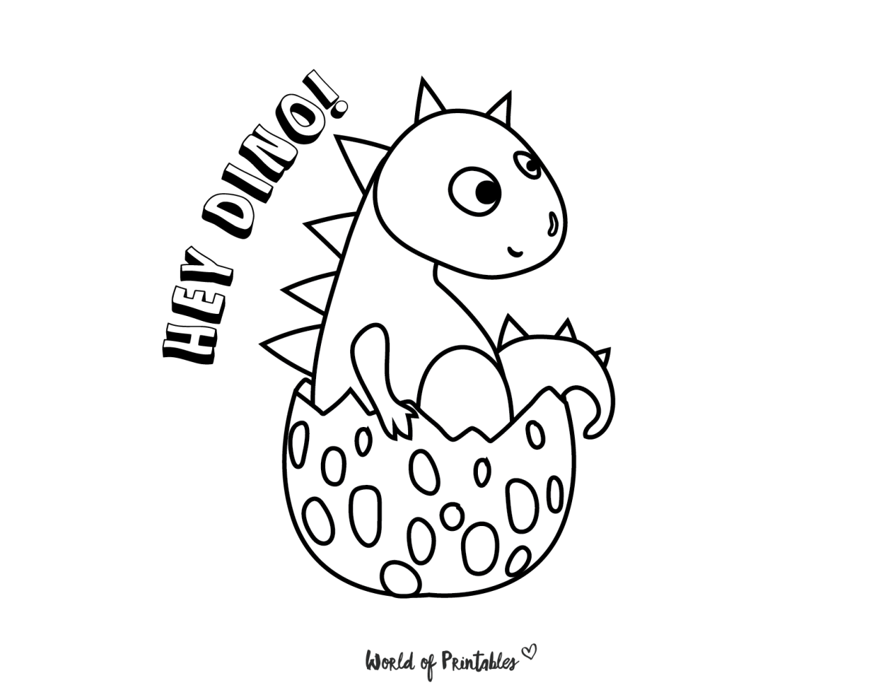 10 Fun Cartoon Dino Coloring Pages for Kids