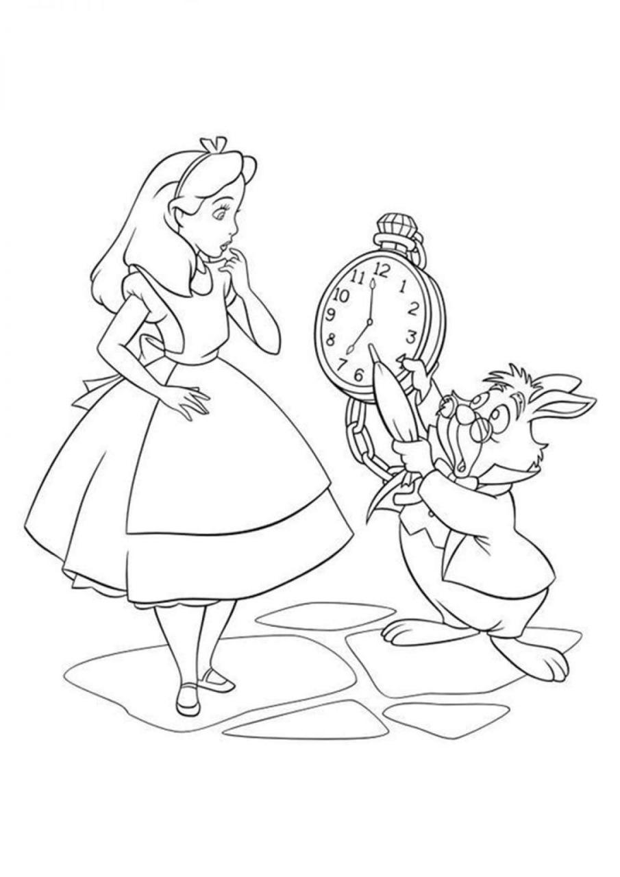 10 Alice in Wonderland Cartoon Coloring Pages for Creative Fun