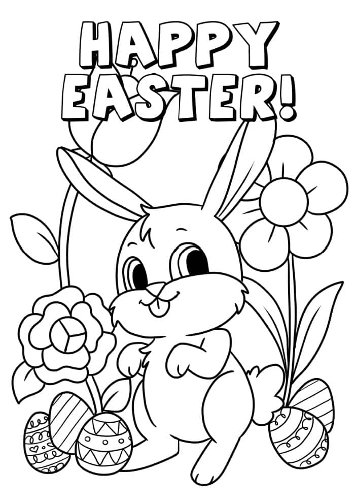 10 Cute Cartoon Easter Coloring Pages for Spring