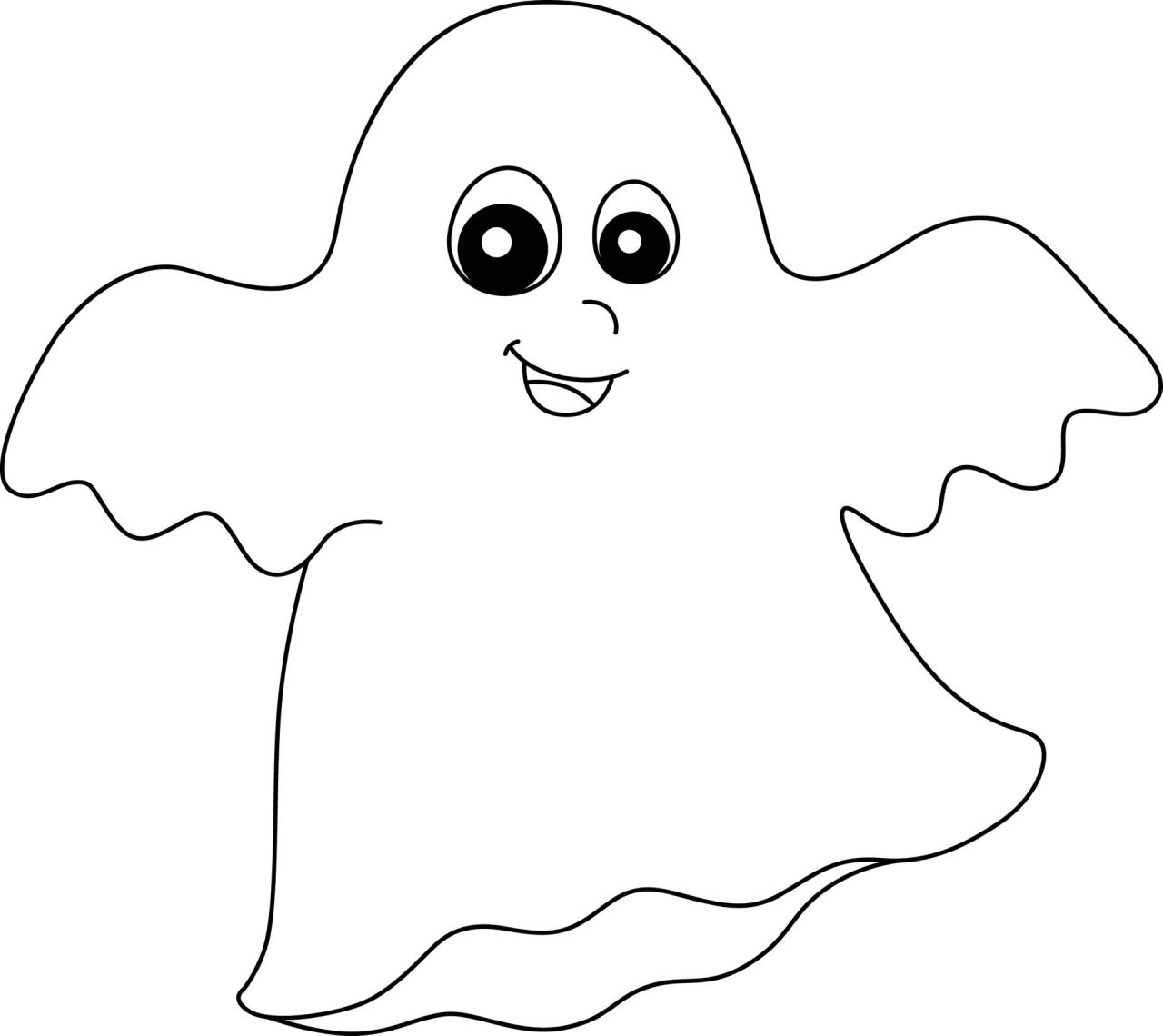 10 Spooktacular Ghost Cartoon Coloring Pages for Kids and Adults