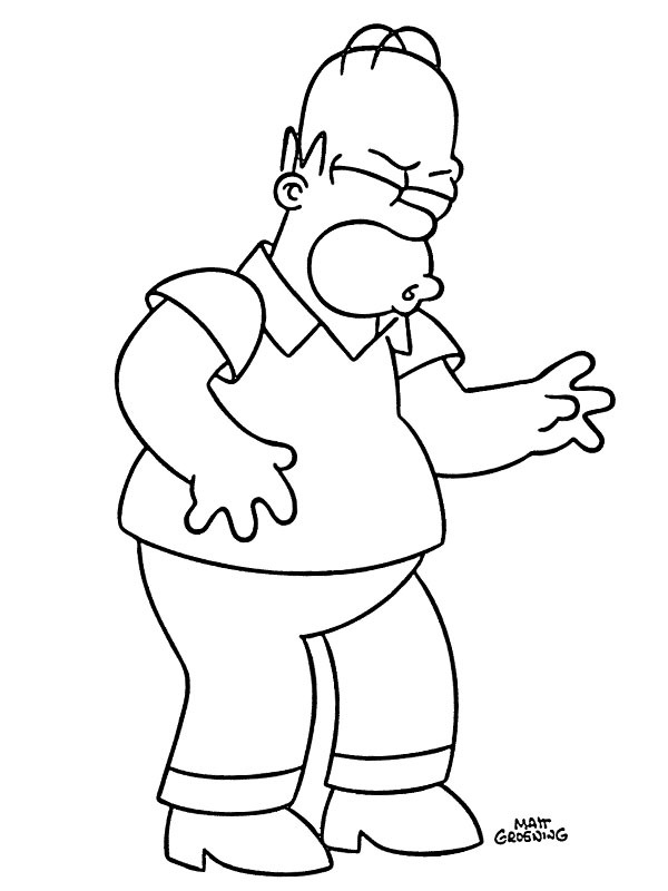 10 Hilarious Simpsons Coloring Pages for Devoted Fans