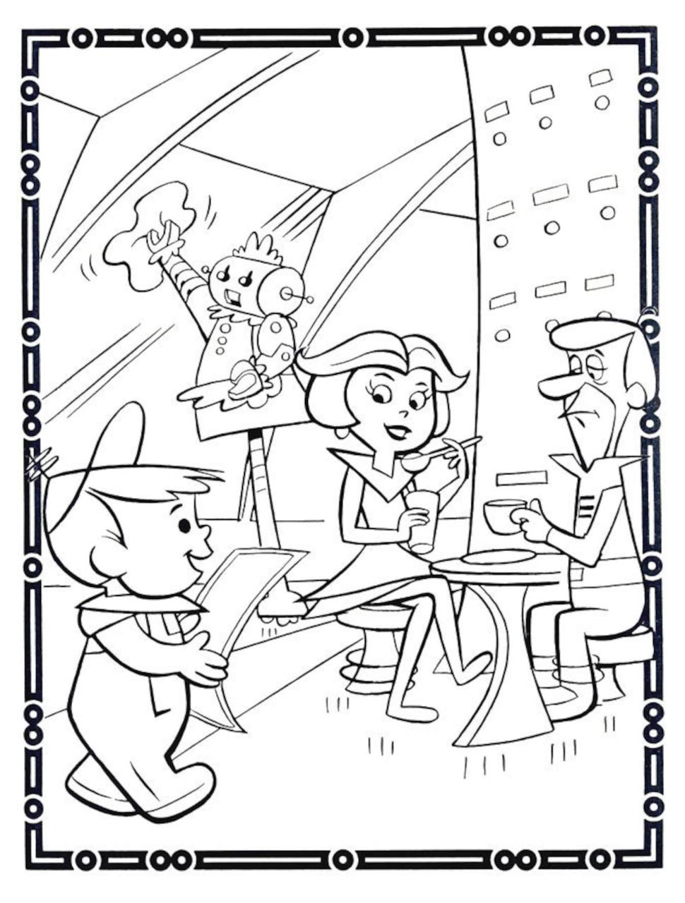 10 Jetsons Cartoon Coloring Pages for Sci-Fi Lovers: A Nostalgic Trip to the Future