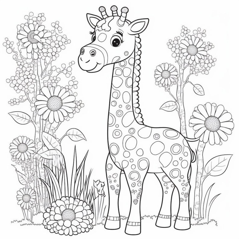 10 Adorable Cartoon Animal Coloring Pages for Kids