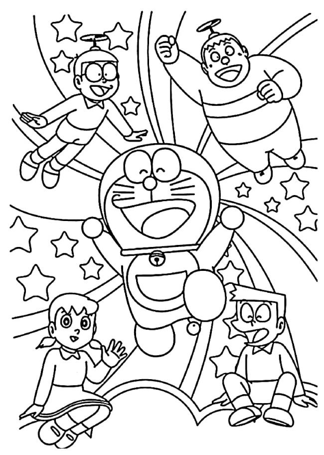 10 Fun Doremon Cartoon Coloring Pages for Kids