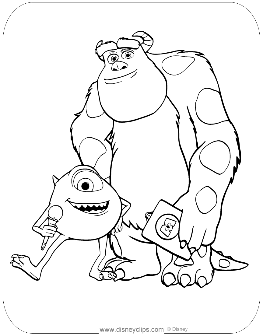 10 Monsters Inc Cartoon Coloring Pages for Movie Fans