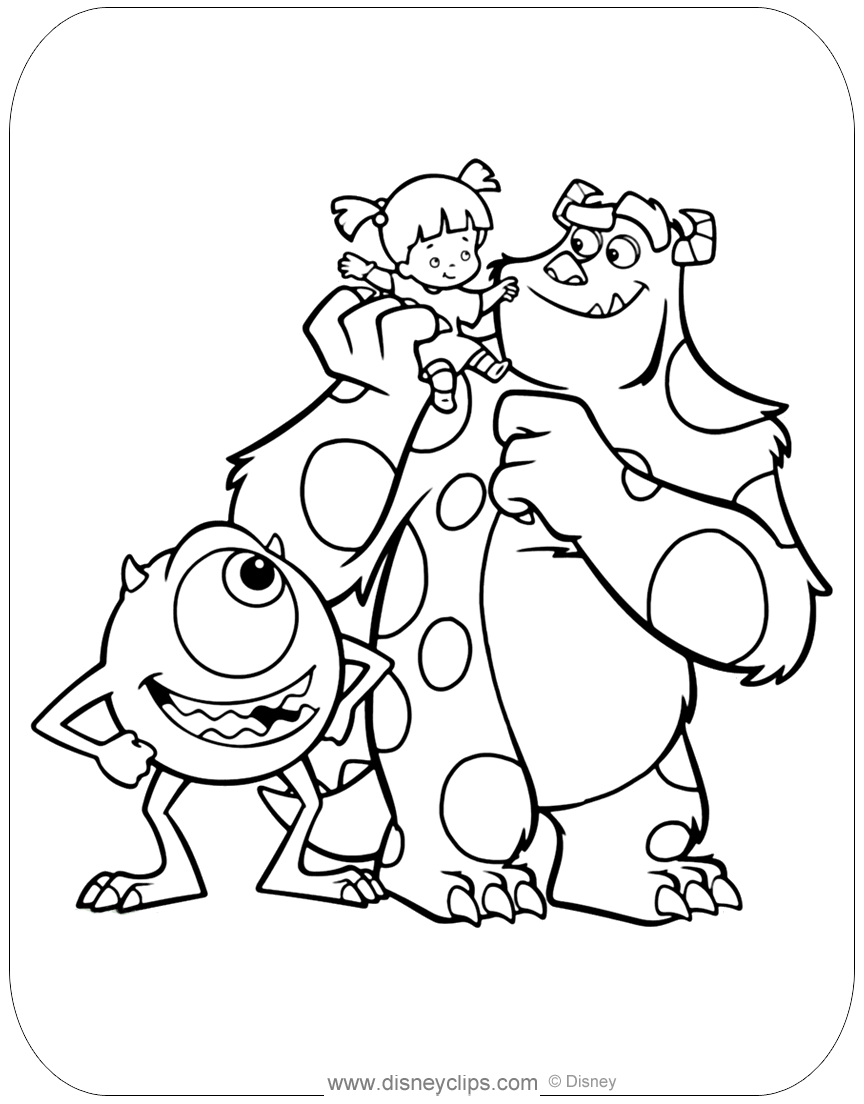 10 Monsters Inc Cartoon Coloring Pages for Movie Fans