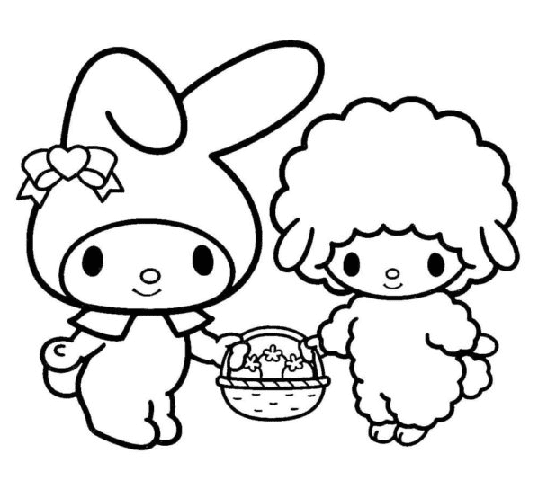 10 Sweet My Melody Cartoon Coloring Pages for a Delightful Coloring Adventure