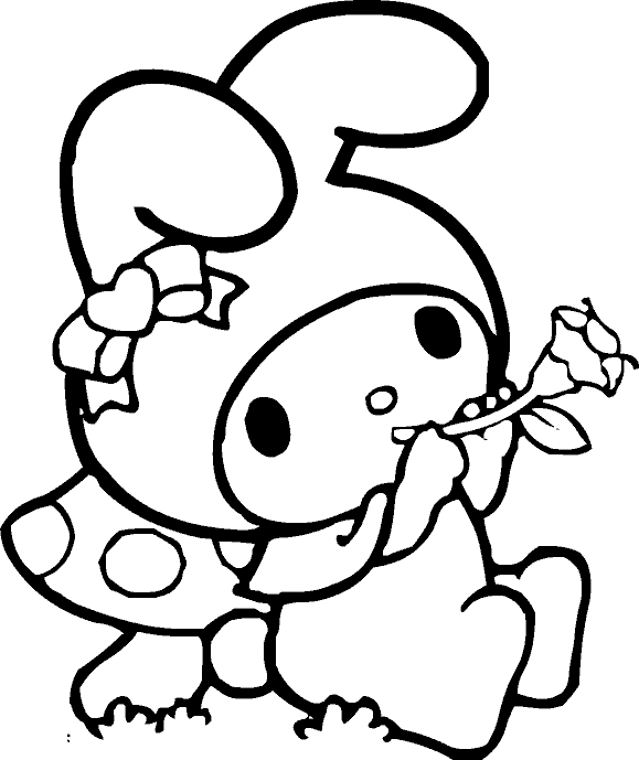 10 Sweet My Melody Cartoon Coloring Pages for a Delightful Coloring Adventure