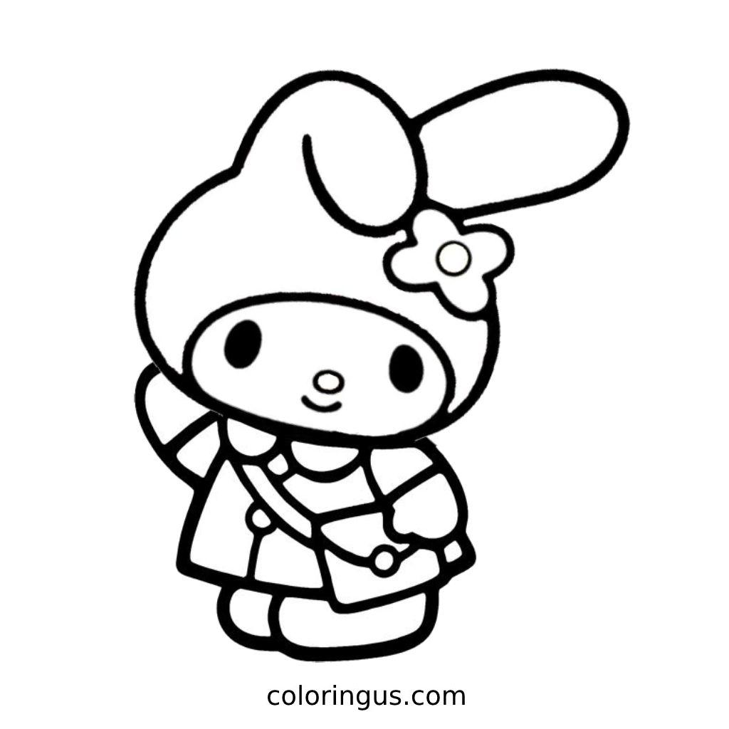 10 Sweet My Melody Cartoon Coloring Pages for a Delightful Coloring Adventure