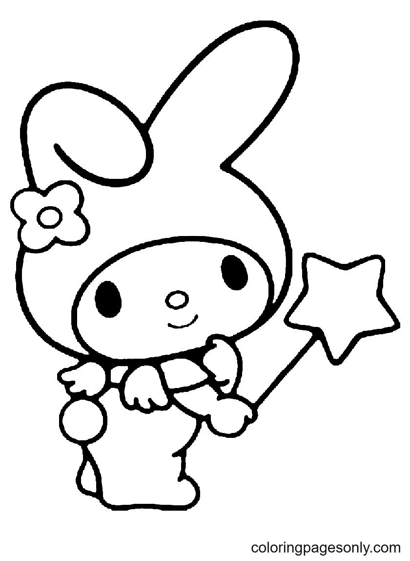 10 Sweet My Melody Cartoon Coloring Pages for a Delightful Coloring Adventure