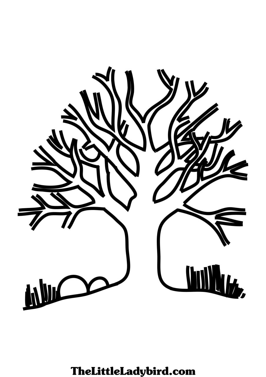 10 Cartoon Tree Coloring Pages for Nature Lovers: Unleash Your Inner Artist