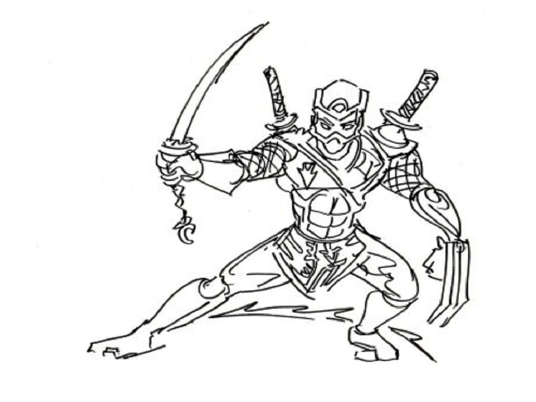 10 Ninja Cartoon Coloring Pages for Adventure Fans