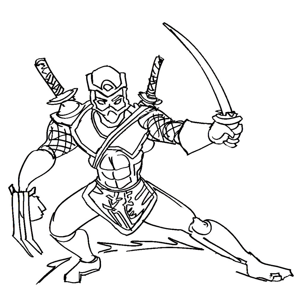 10 Ninja Cartoon Coloring Pages for Adventure Fans