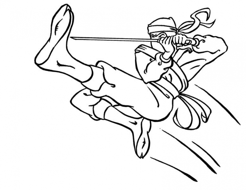 10 Ninja Cartoon Coloring Pages for Adventure Fans