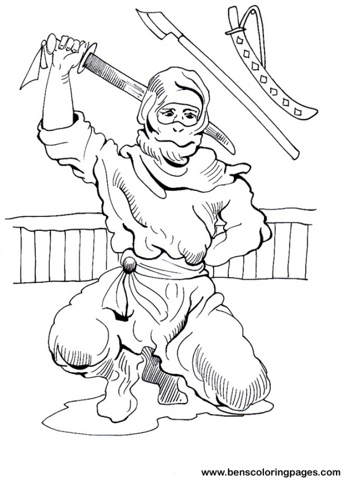 10 Ninja Cartoon Coloring Pages for Adventure Fans