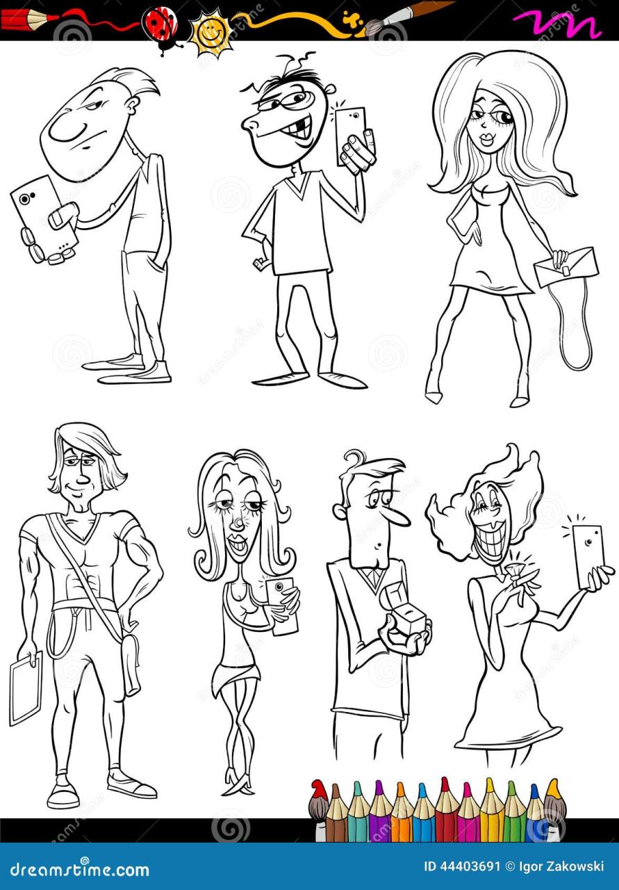 10 Unique Cartoon People Coloring Pages to Download