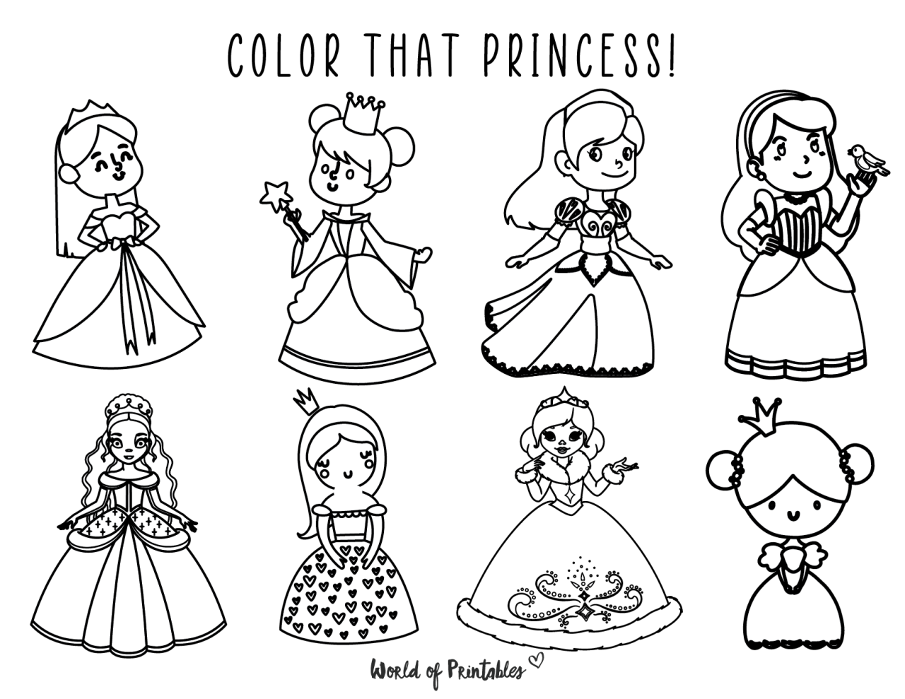 10 Enchanting Cartoon Princess Coloring Pages to Unleash Your Inner Artist