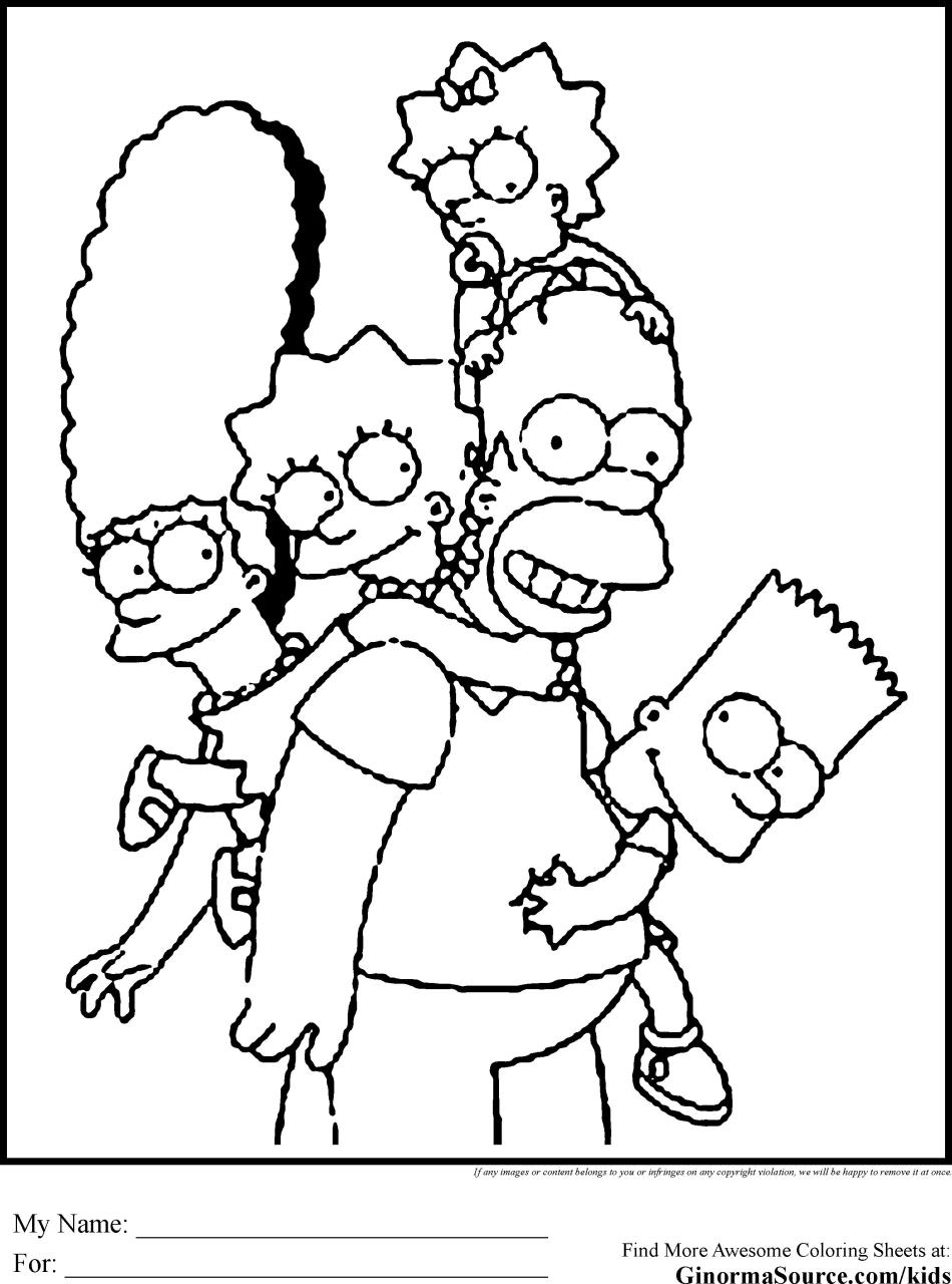 10 Simpsons Cartoon Coloring Pages to Color