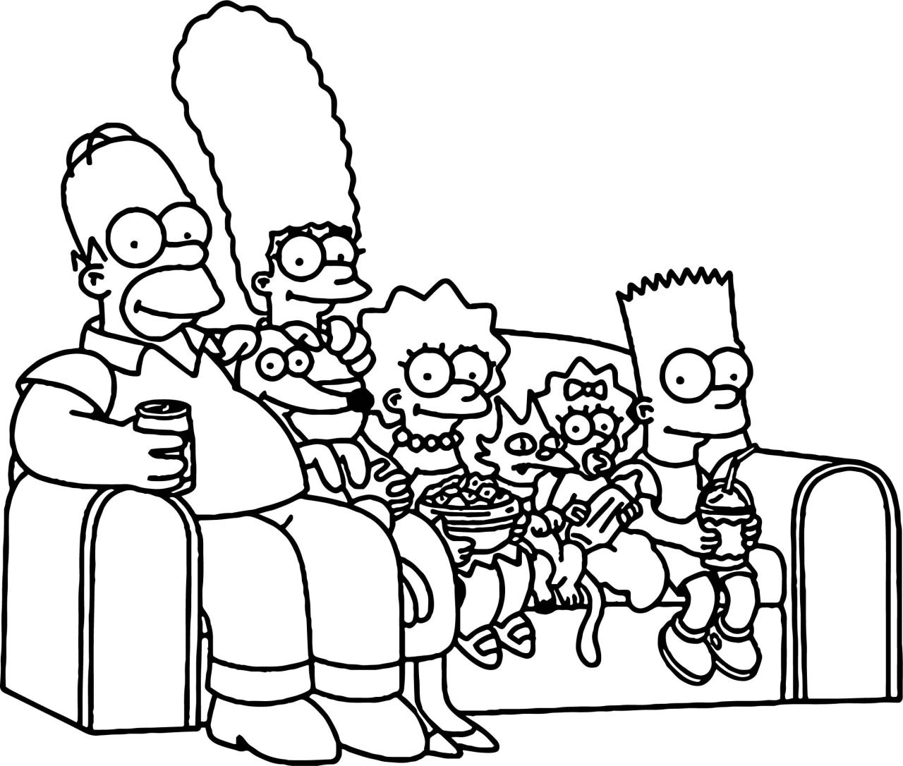 10 Hilarious Simpsons Coloring Pages for Devoted Fans