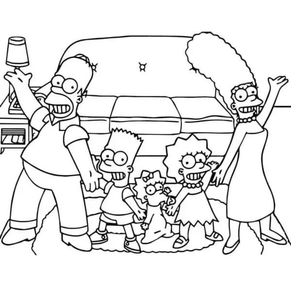 10 Simpsons Cartoon Coloring Pages to Color