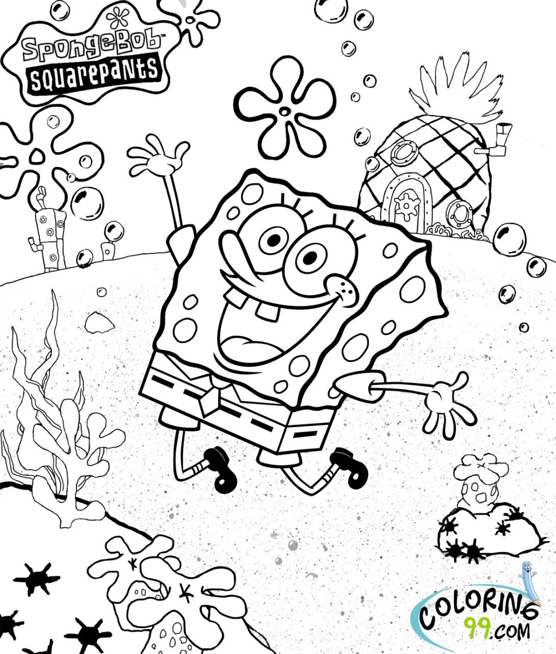 10 Classic SpongeBob Coloring Pages for Kids: Dive into Underwater Adventures