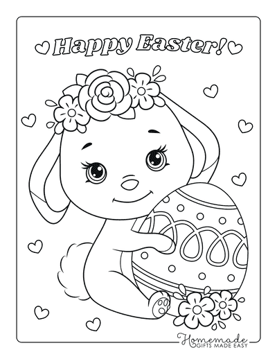 10 Cute Cartoon Easter Coloring Pages for Spring