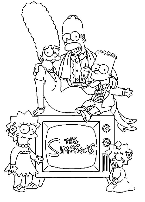 10 Simpsons Cartoon Coloring Pages to Color