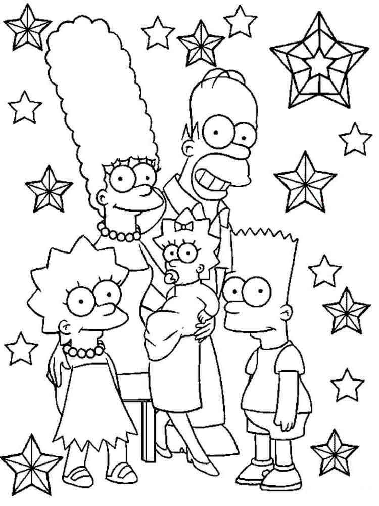 10 Simpsons Cartoon Coloring Pages to Color